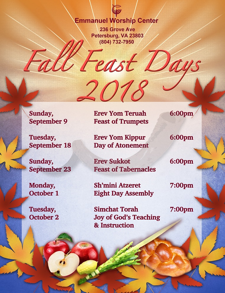 Fall Feast Days 2018